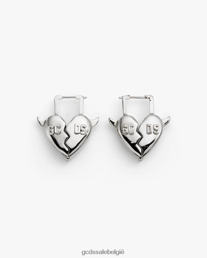 hartenbreker oorbellen vrouwen GCDS zilver accessoire 4600VF548