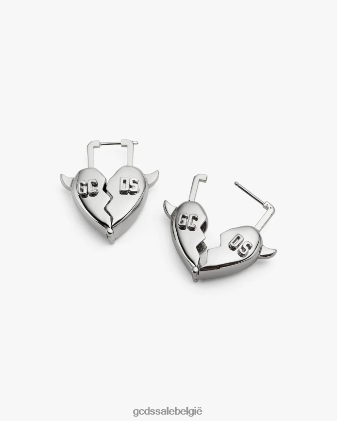 hartenbreker oorbellen vrouwen GCDS zilver accessoire 4600VF548