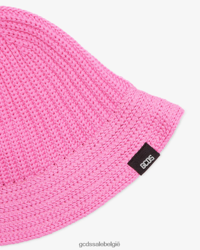Giuly katoenen clochehoed vrouwen GCDS fuchsia accessoire 4600VF542