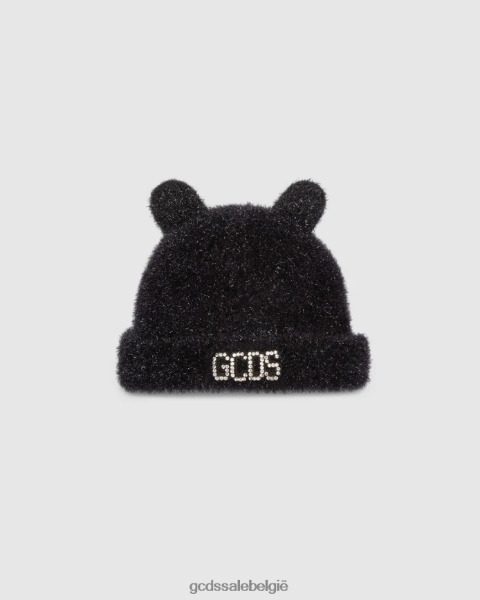 Muts met teddy oortjes vrouwen GCDS zwart accessoire 4600VF544