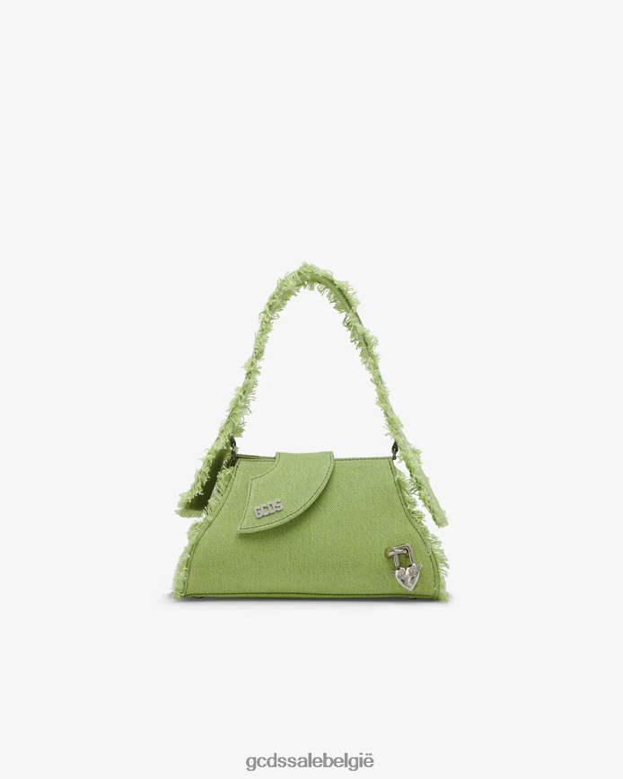 komma denim kleine tas vrouwen GCDS limoen accessoire 4600VF516