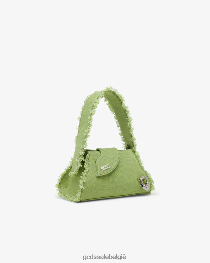 komma denim kleine tas vrouwen GCDS limoen accessoire 4600VF516