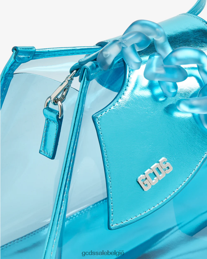 komma transpallic medium tas vrouwen GCDS lichtblauw accessoire 4600VF528