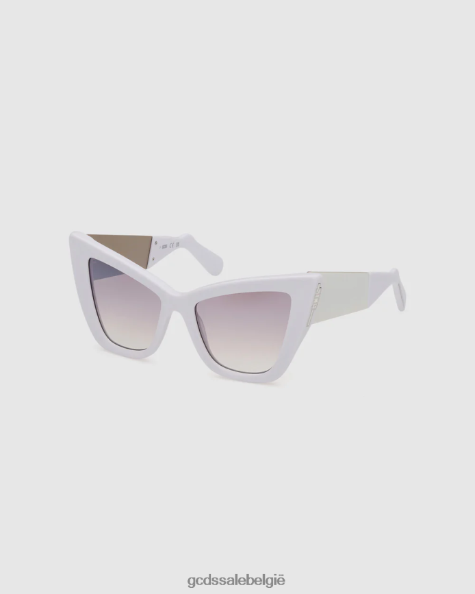 gd0026 cat-eye zonnebril vrouwen GCDS wit accessoire 4600VF555