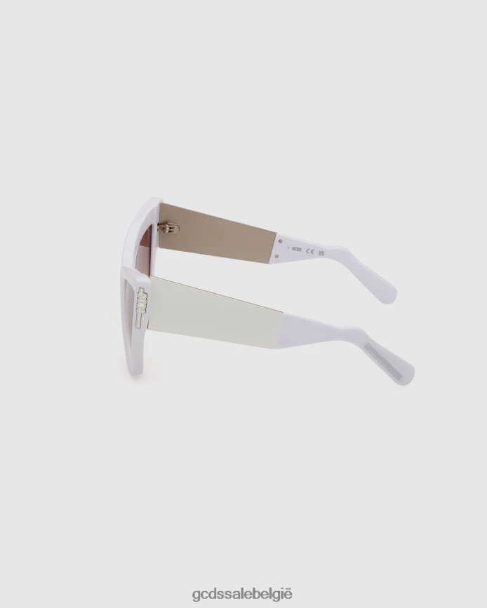 gd0026 cat-eye zonnebril vrouwen GCDS wit accessoire 4600VF555