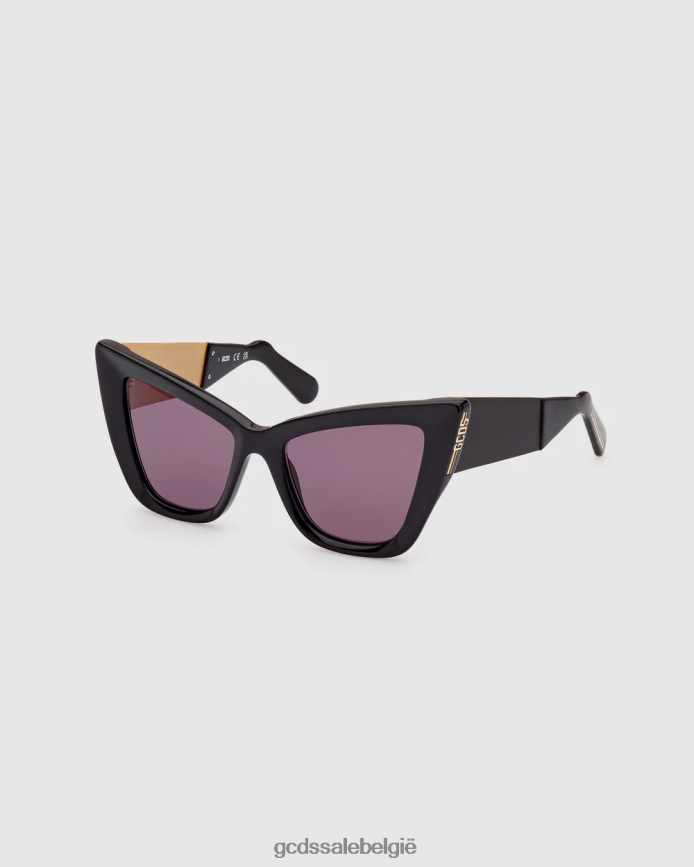 gd0026 cat-eye zonnebril vrouwen GCDS zwart accessoire 4600VF553