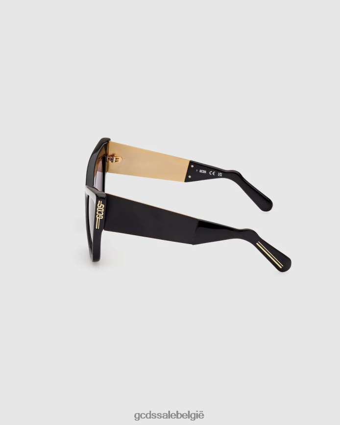 gd0026 cat-eye zonnebril vrouwen GCDS zwart accessoire 4600VF553
