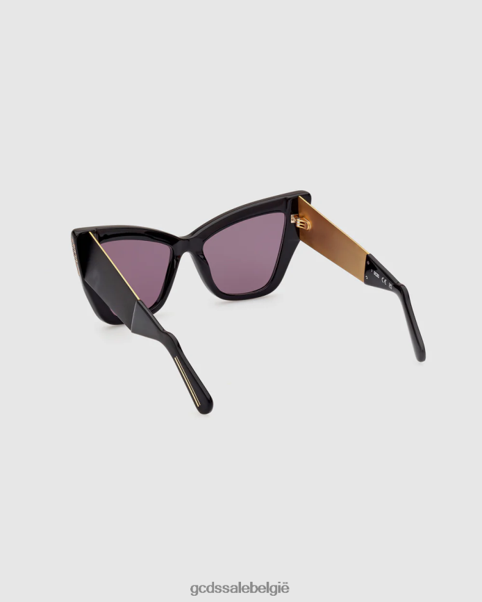 gd0026 cat-eye zonnebril vrouwen GCDS zwart accessoire 4600VF553