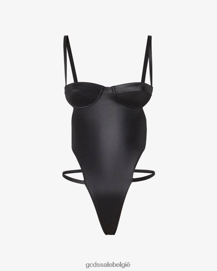 Badpak met metallic logoclip vrouwen GCDS zwart kleding 4600VF478
