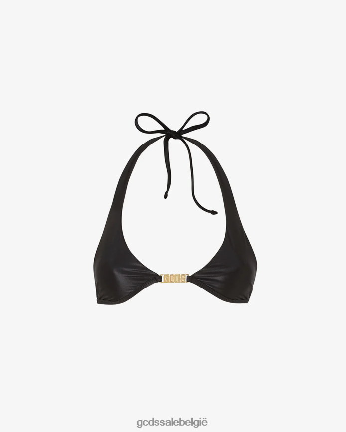 Metallic bikini-bh met clip en logo vrouwen GCDS zwart kleding 4600VF483