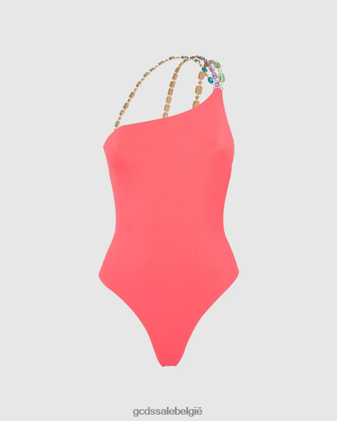 bling badpak met één schouder vrouwen GCDS koraal kleding 4600VF565