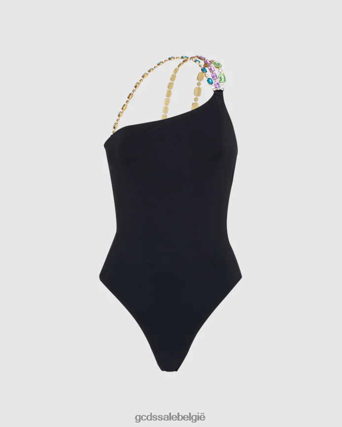 bling badpak met één schouder vrouwen GCDS zwart kleding 4600VF566