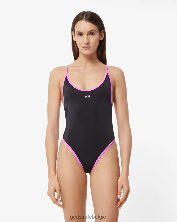 hart badpak vrouwen GCDS zwart kleding 4600VF479
