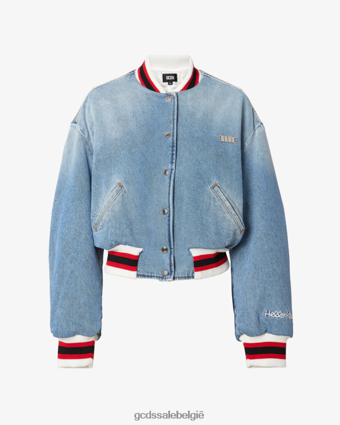 Hello Kitty denimbommenwerper vrouwen GCDS nieuw lichtblauw kleding 4600VF319