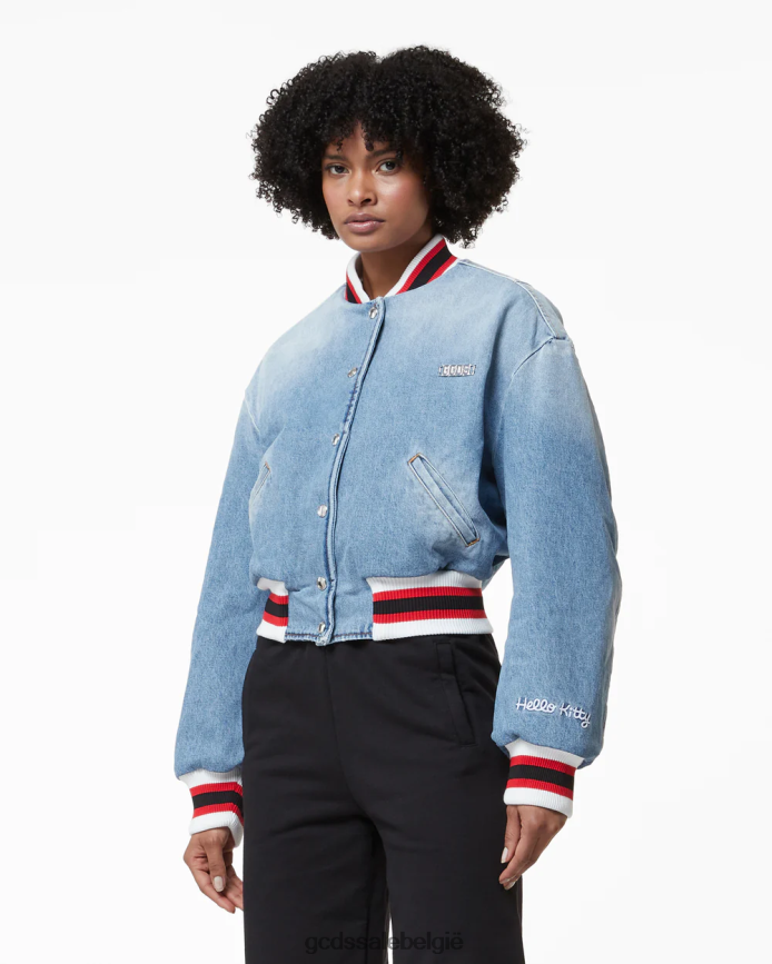 Hello Kitty denimbommenwerper vrouwen GCDS nieuw lichtblauw kleding 4600VF319