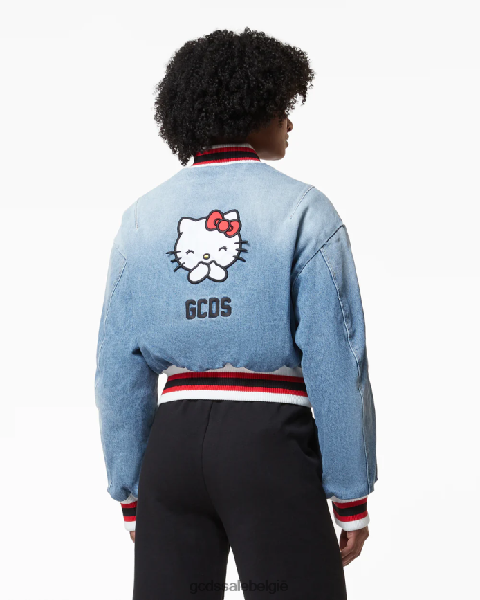 Hello Kitty denimbommenwerper vrouwen GCDS nieuw lichtblauw kleding 4600VF319