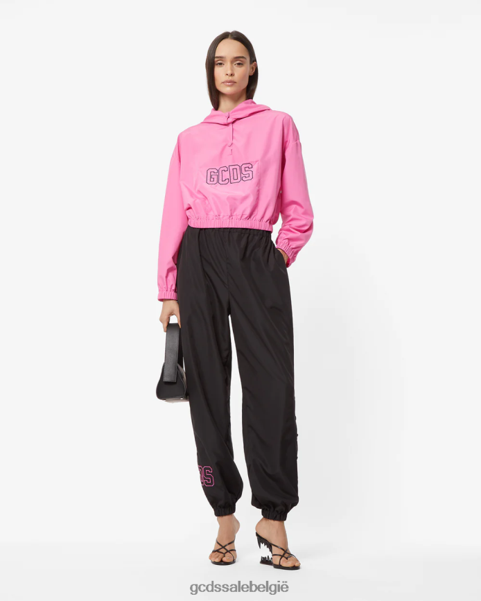 anorak met hartjesmotief vrouwen GCDS fuchsia kleding 4600VF322