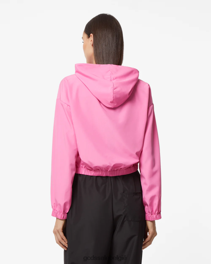 anorak met hartjesmotief vrouwen GCDS fuchsia kleding 4600VF322
