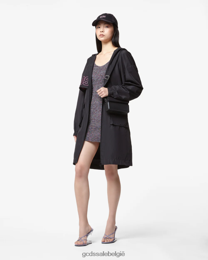 hartlange parka vrouwen GCDS zwart kleding 4600VF321