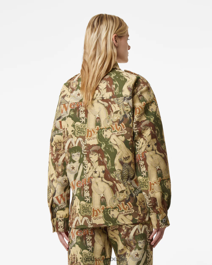 hentai-overshirt vrouwen GCDS militair groen kleding 4600VF313
