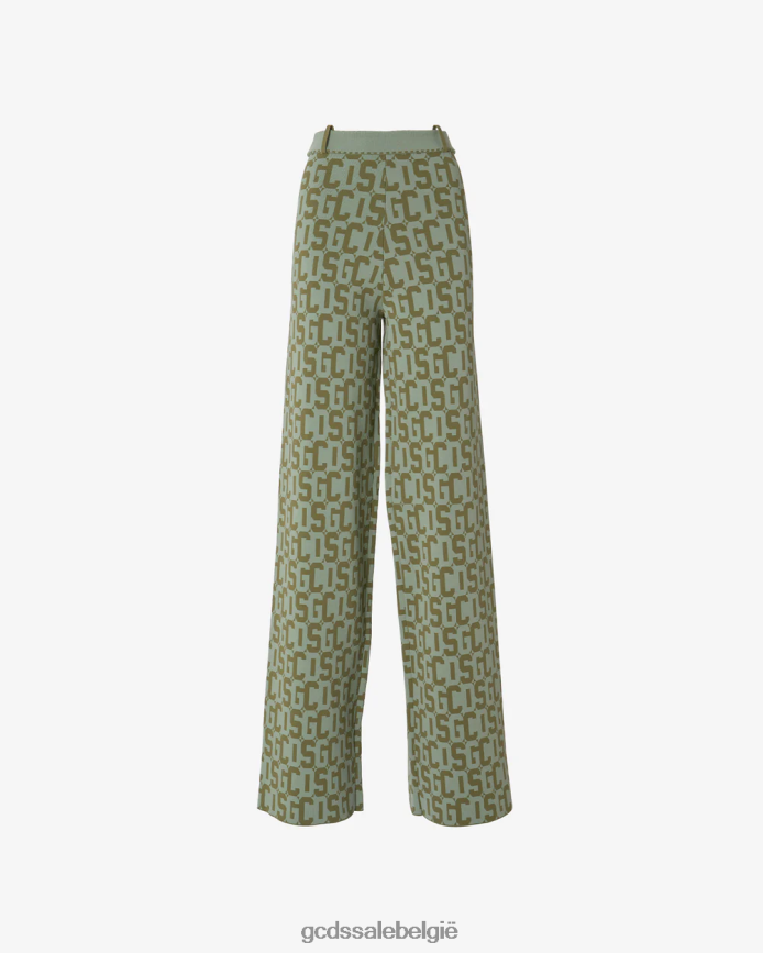 Matilda monogram broek vrouwen GCDS militair groen kleding 4600VF440