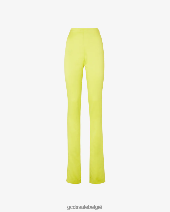 bling glanzende skinny broek vrouwen GCDS geel fluo kleding 4600VF442