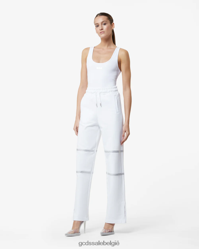 bling joggingbroek vrouwen GCDS wit kleding 4600VF450