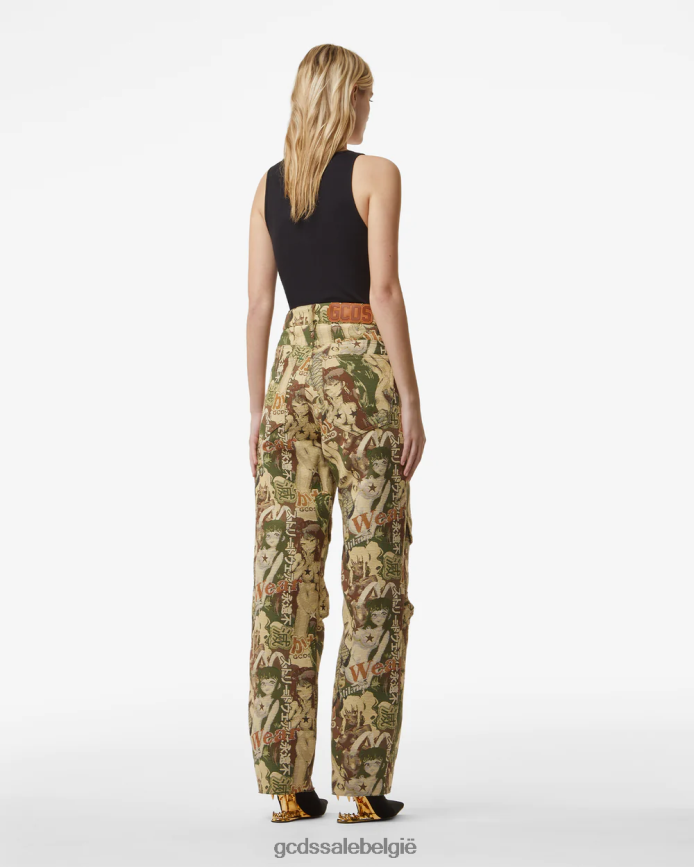 hentai cargobroek vrouwen GCDS militair groen kleding 4600VF444