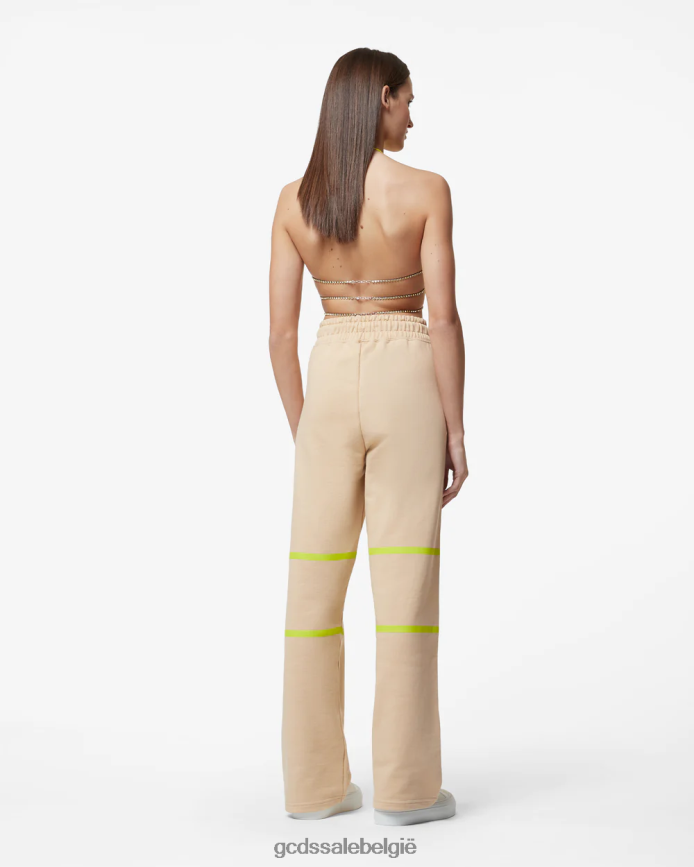 joggingbroek met lage band en logo vrouwen GCDS beige kleding 4600VF443