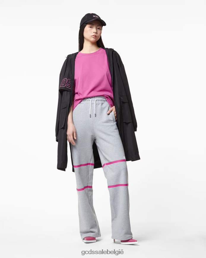 joggingbroek met lage band en logo vrouwen GCDS grijs kleding 4600VF453