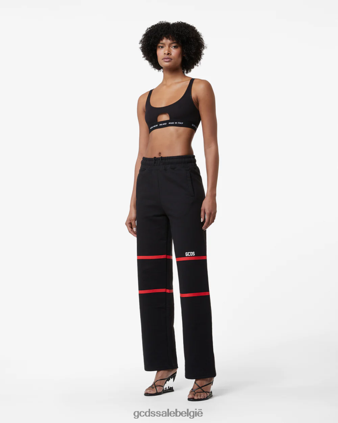 joggingbroek met lage band en logo vrouwen GCDS zwart kleding 4600VF452