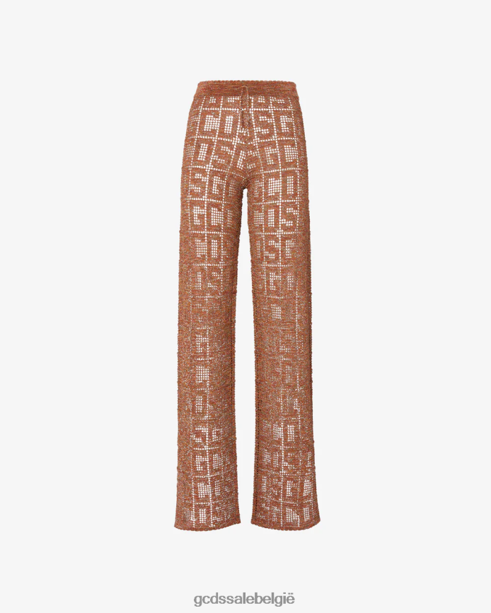 monogram macramé broek vrouwen GCDS oranje kleding 4600VF438