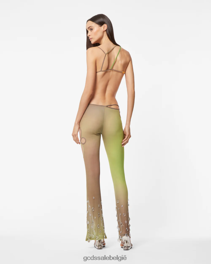 sita dropt een broek vrouwen GCDS militair groen kleding 4600VF439