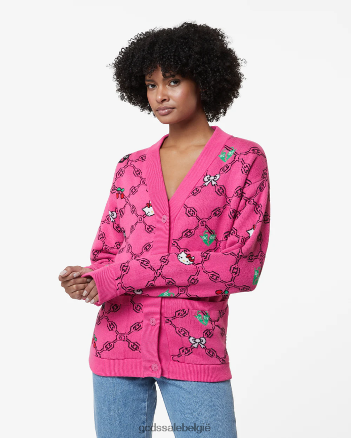 Hallo Kitty jacquard vest vrouwen GCDS fuchsia kleding 4600VF336