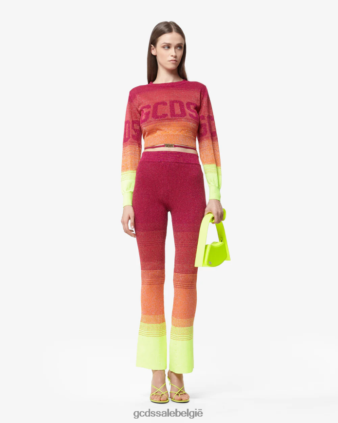 lurex degrade cropped trui vrouwen GCDS fuchsia kleding 4600VF329