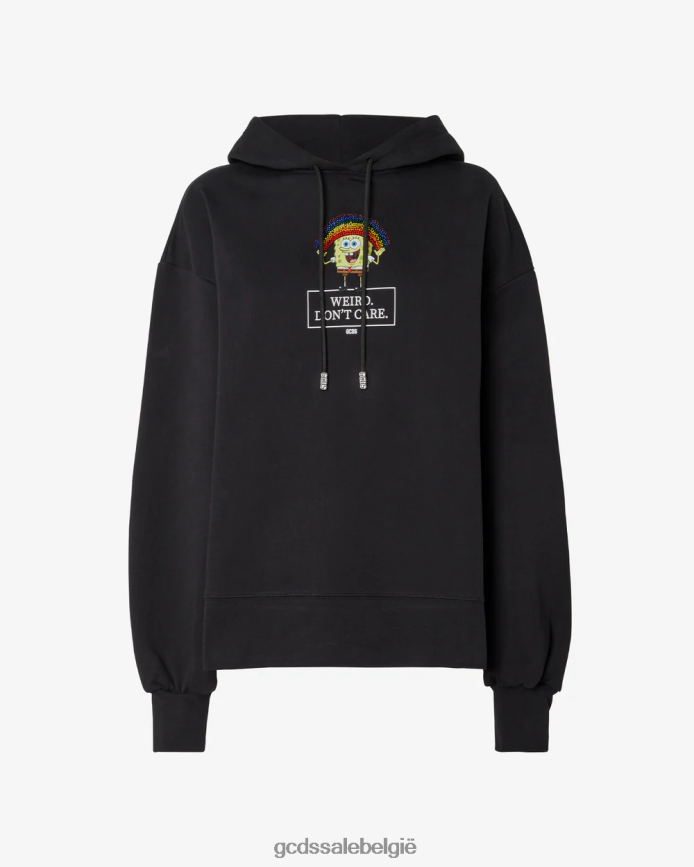 SpongeBob maakt het niet uit hoodie vrouwen GCDS zwart kleding 4600VF350