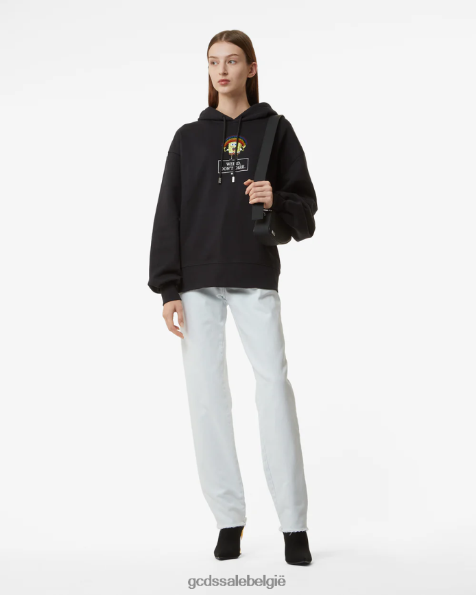 SpongeBob maakt het niet uit hoodie vrouwen GCDS zwart kleding 4600VF350