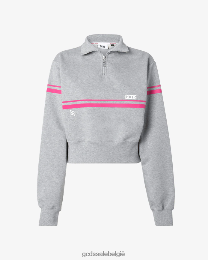 bliss sweatshirt met halve rits vrouwen GCDS grijs kleding 4600VF346