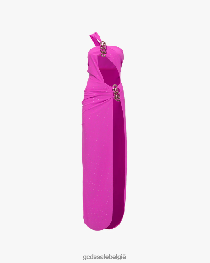 Lange jurk met blingketting vrouwen GCDS roze kleding 4600VF404