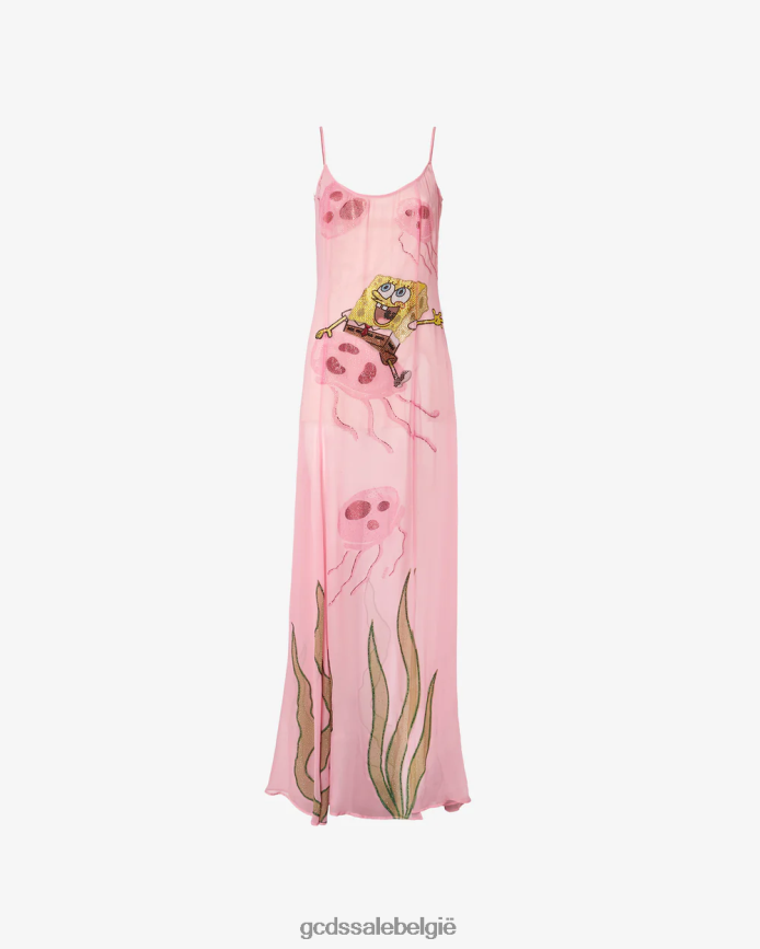 Spongebob geborduurde jurk vrouwen GCDS roze kleding 4600VF406