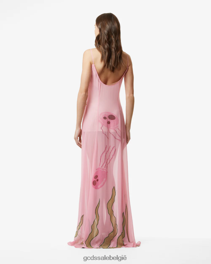 Spongebob geborduurde jurk vrouwen GCDS roze kleding 4600VF406
