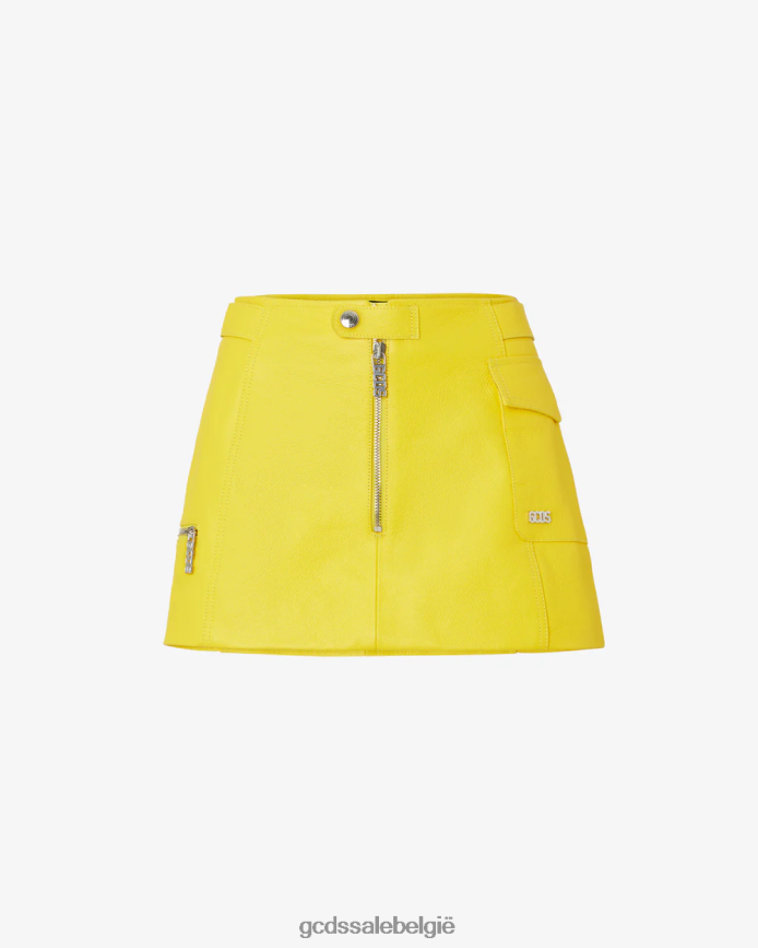 Spongebob leren minirok vrouwen GCDS geel kleding 4600VF431