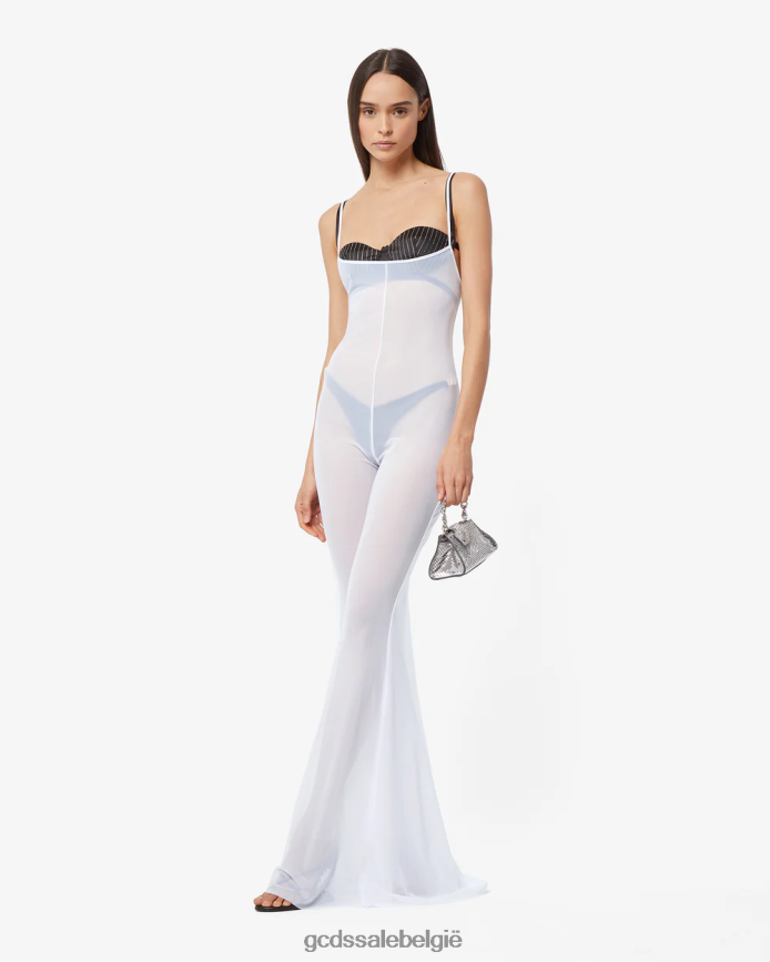 doorzichtige jurk vrouwen GCDS wit kleding 4600VF398