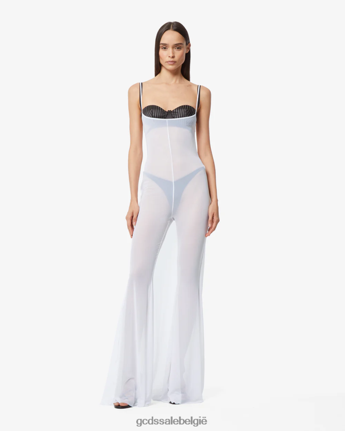 doorzichtige jurk vrouwen GCDS wit kleding 4600VF398