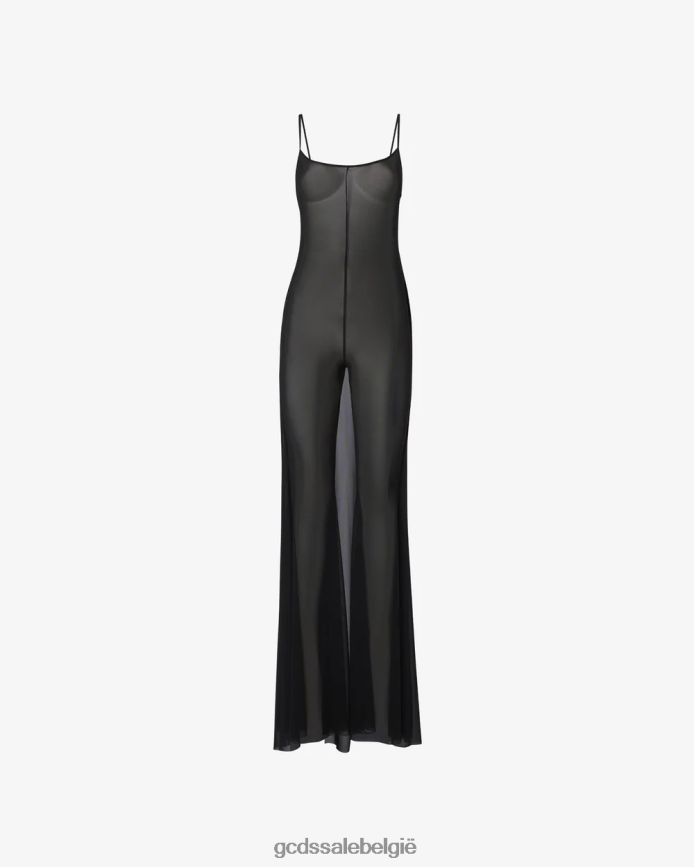 doorzichtige jurk vrouwen GCDS zwart kleding 4600VF397