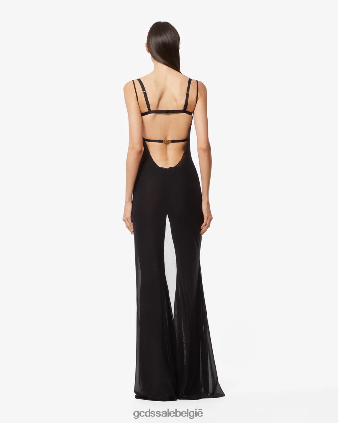 doorzichtige jurk vrouwen GCDS zwart kleding 4600VF397