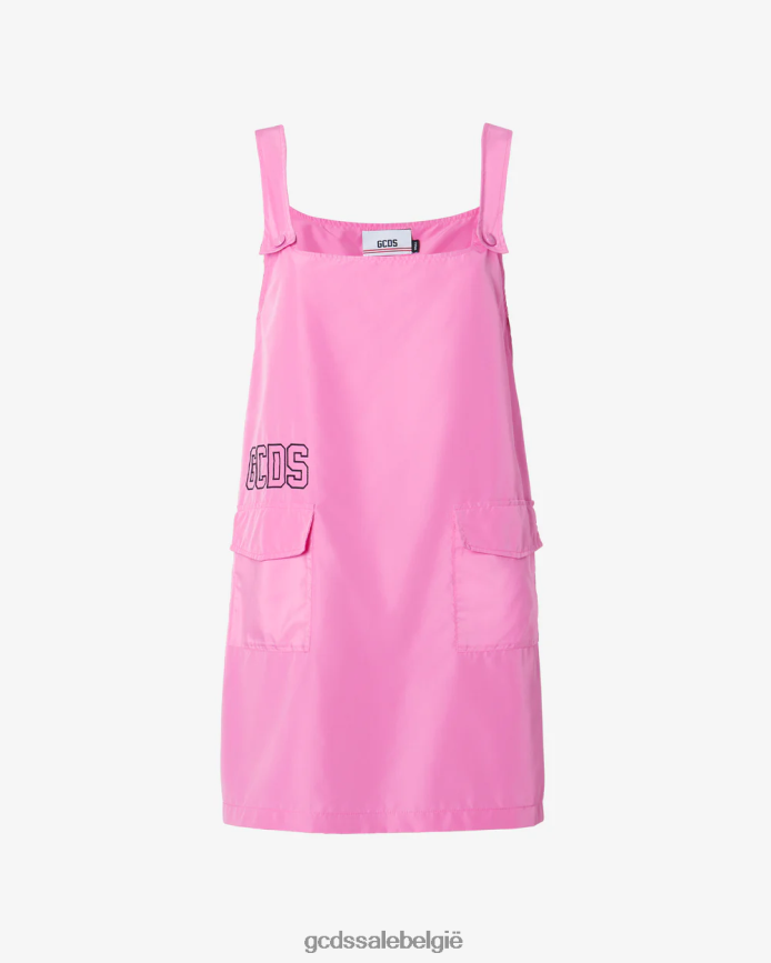 jurk met hartvormige nylon zakken vrouwen GCDS fuchsia kleding 4600VF434