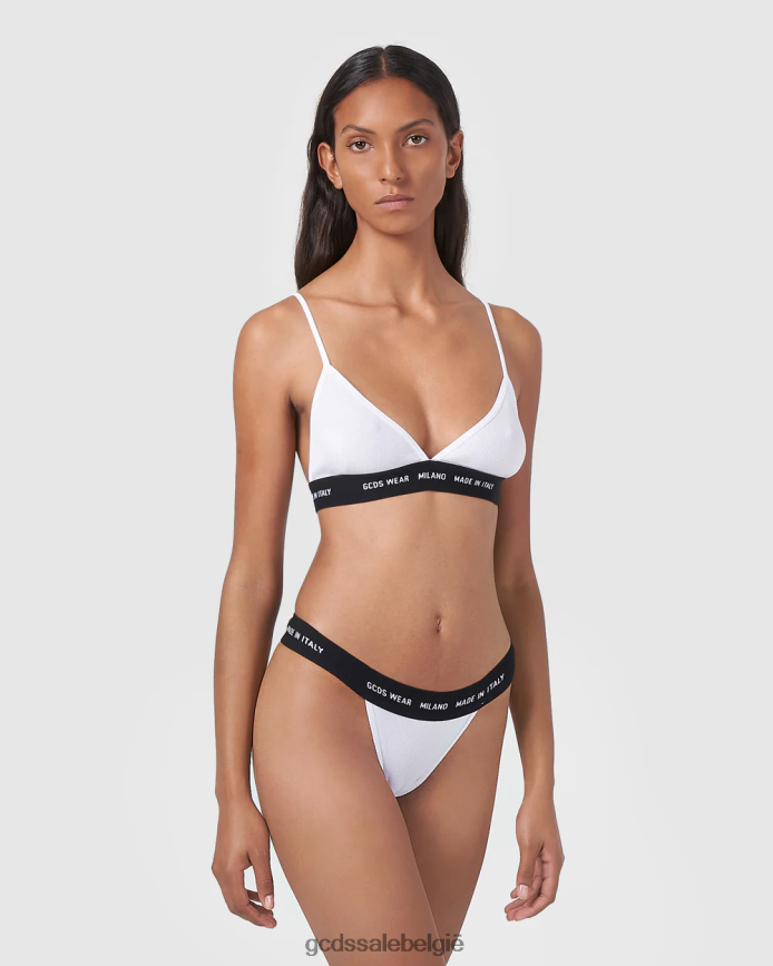 draag een basisbeha vrouwen GCDS wit kleding 4600VF469