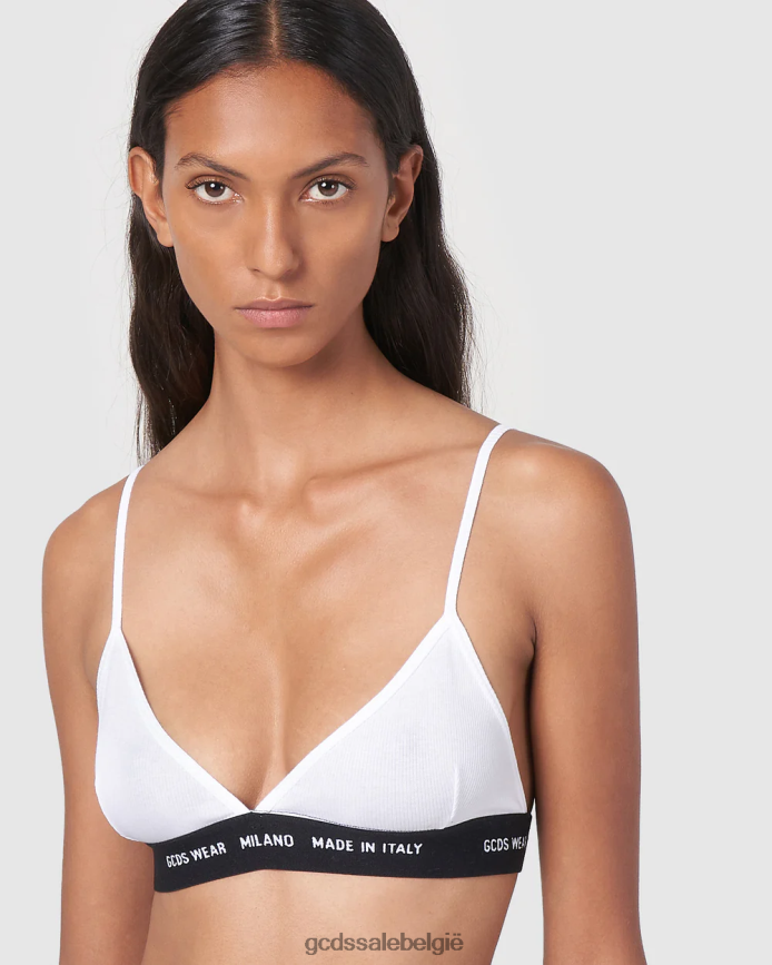 draag een basisbeha vrouwen GCDS wit kleding 4600VF469