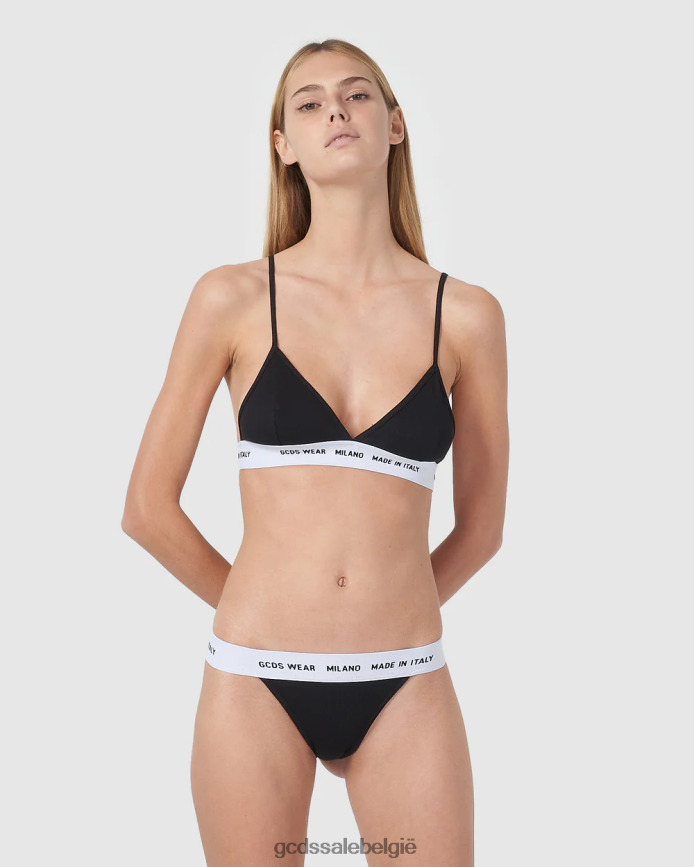 slijtage slip vrouwen GCDS zwart kleding 4600VF468